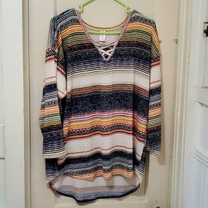 Bohemian Style Knit Shirt